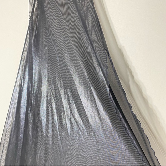 Vintage La Senza Lingerie Shiny Black Maxi Sleep Dress Nightgown Lingerie S - Picture 11 of 16